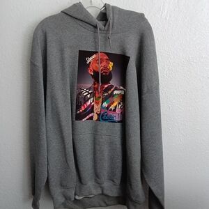 Stylish Gray Graphic Hoodie